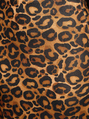 Front Twist Crop Top With Pencil Skirt In Leopard Print