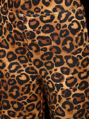 Boat Neck Coord Set In Leopard Print
