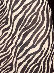 Front Twist Crop Top With Pencil Skirt In Zebra Print