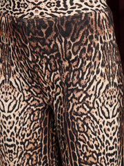 Boat Neck Coord Set In Cheetah Print