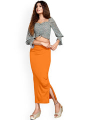 Women's Orange Lycra High Rise Saree Shapewear-8-PL-ORANGE