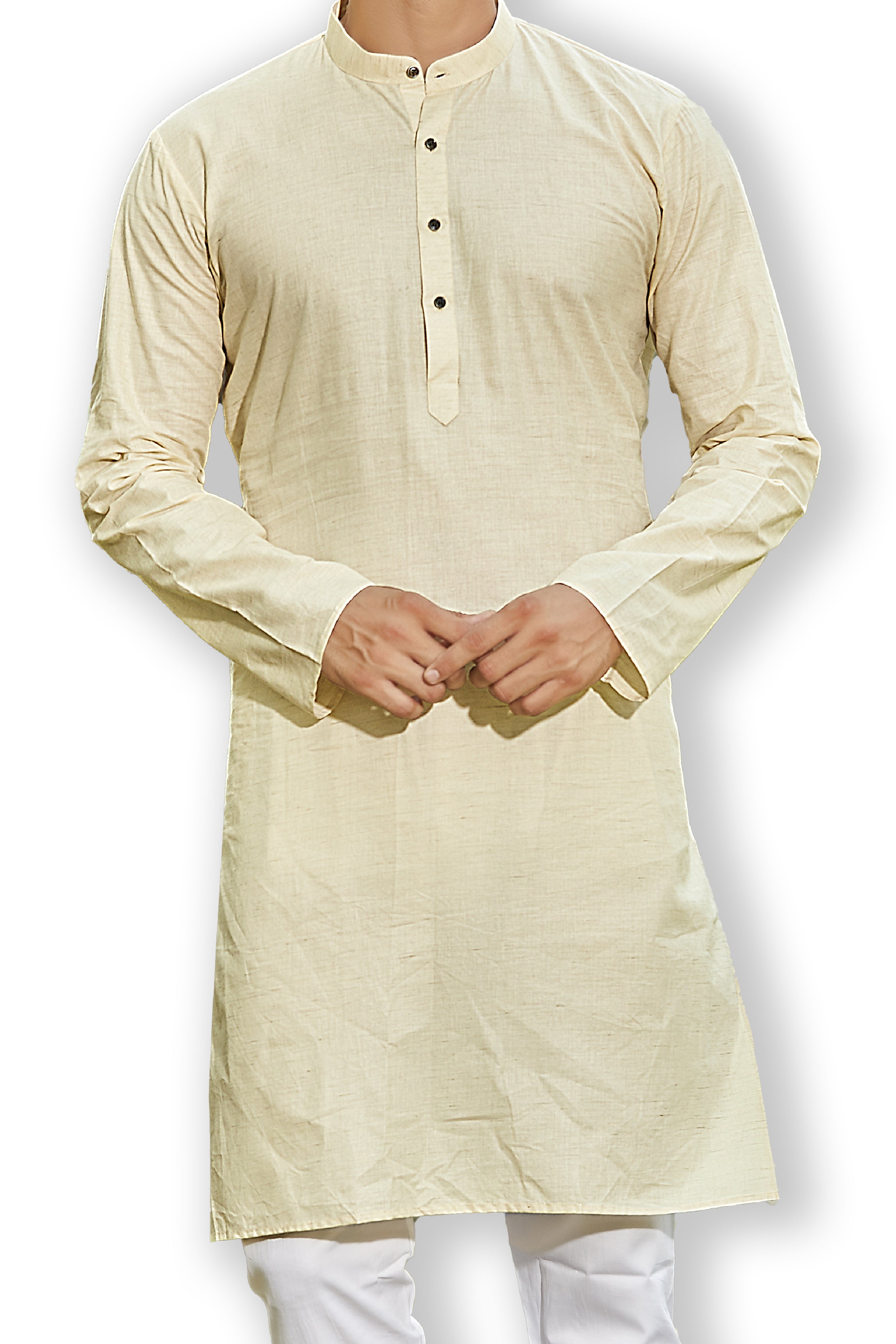 Cotton Kurta for Men - Beige | KPREPCBE38 | DesiQlo