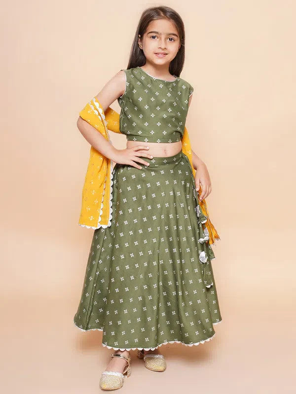 Girls' Printed Lehenga Choli - Trendy Indian Wear for Girls