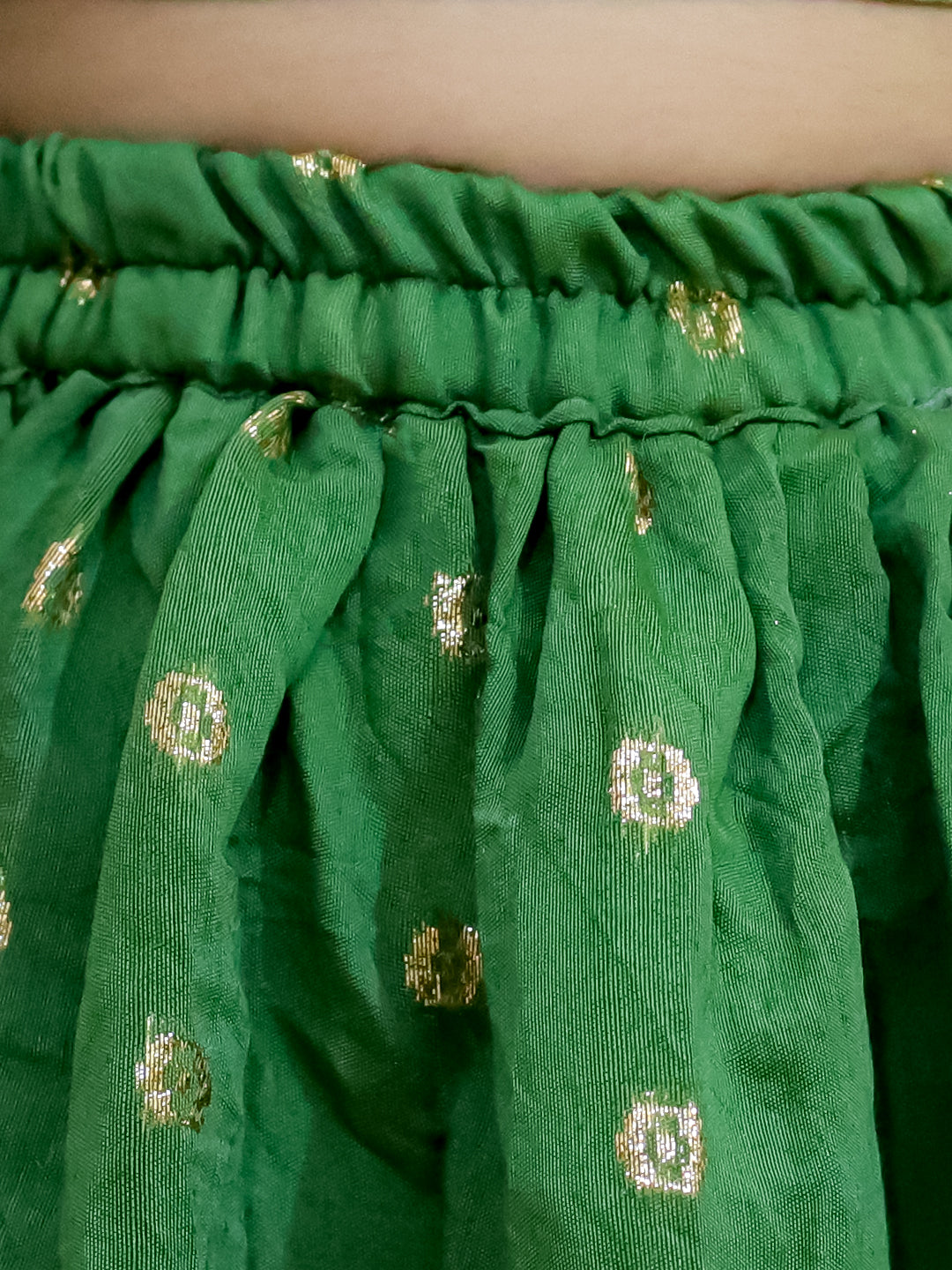 Lehenga Choli Set for Girls - Green | BR24LC77GRA | DesiQlo