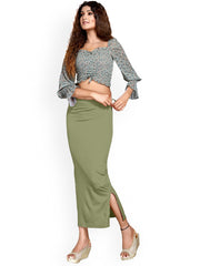 Women's Olive Green Lycra High Rise Saree Shapewear-9-PL-OLIVE GREEN