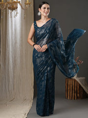 Women's Banarasi Mauve Printed Designer Saree With Blouse Piece-GRUHAM208
