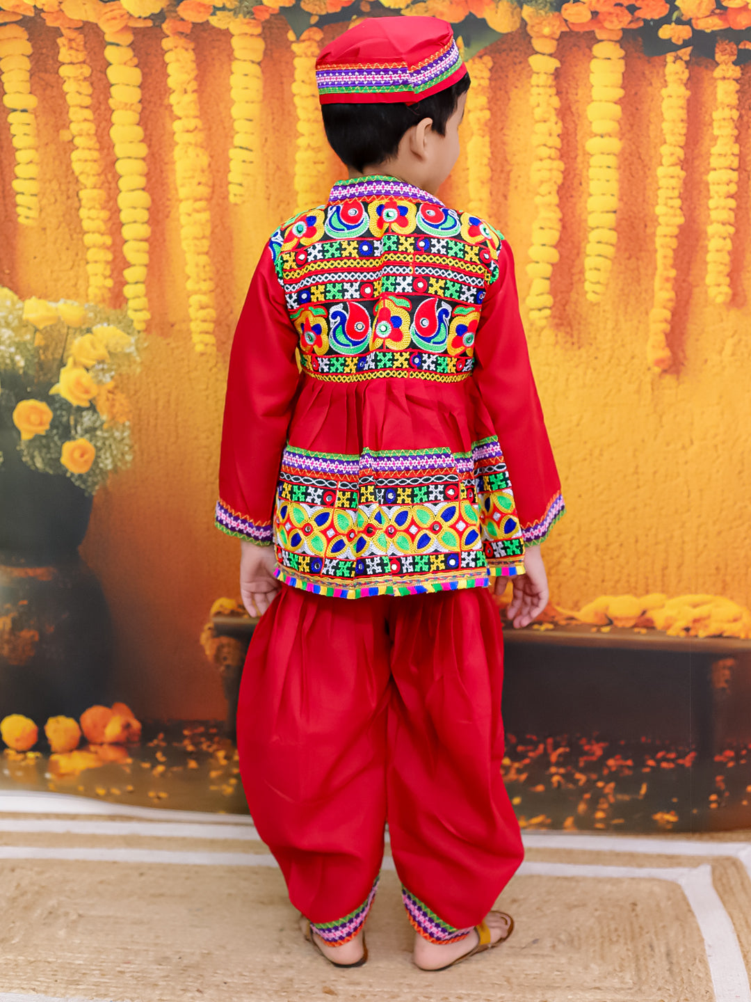 Dhoti Kurta Set for Boys - Red | BN24KD53RDA | DesiQlo