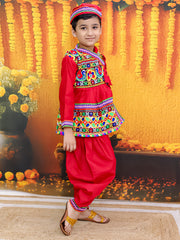 Dhoti Kurta Set for Boys - Red | BN24KD53RDA