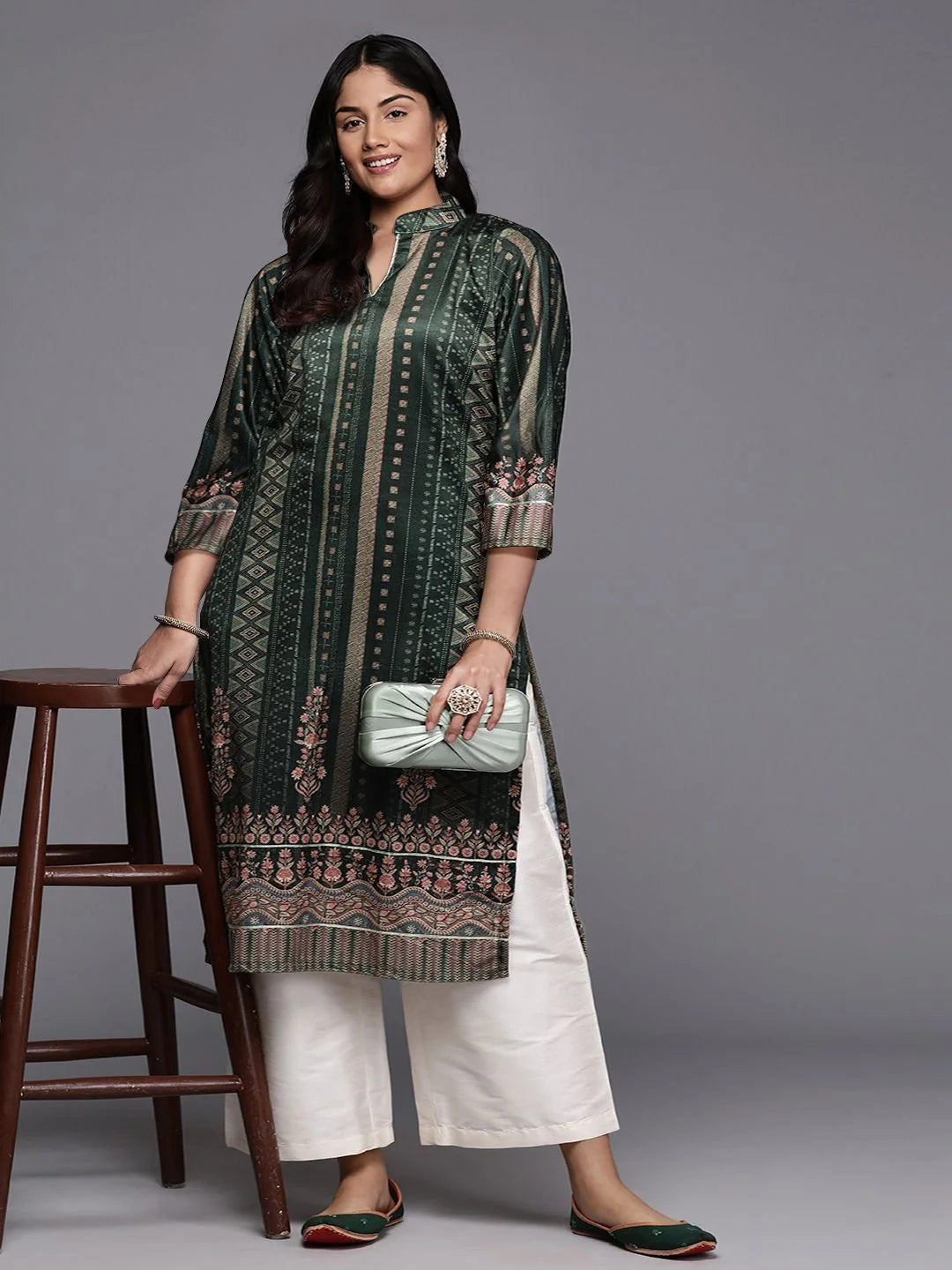 Geometric Velvet Kurta | Designer Kurta Sets for Women