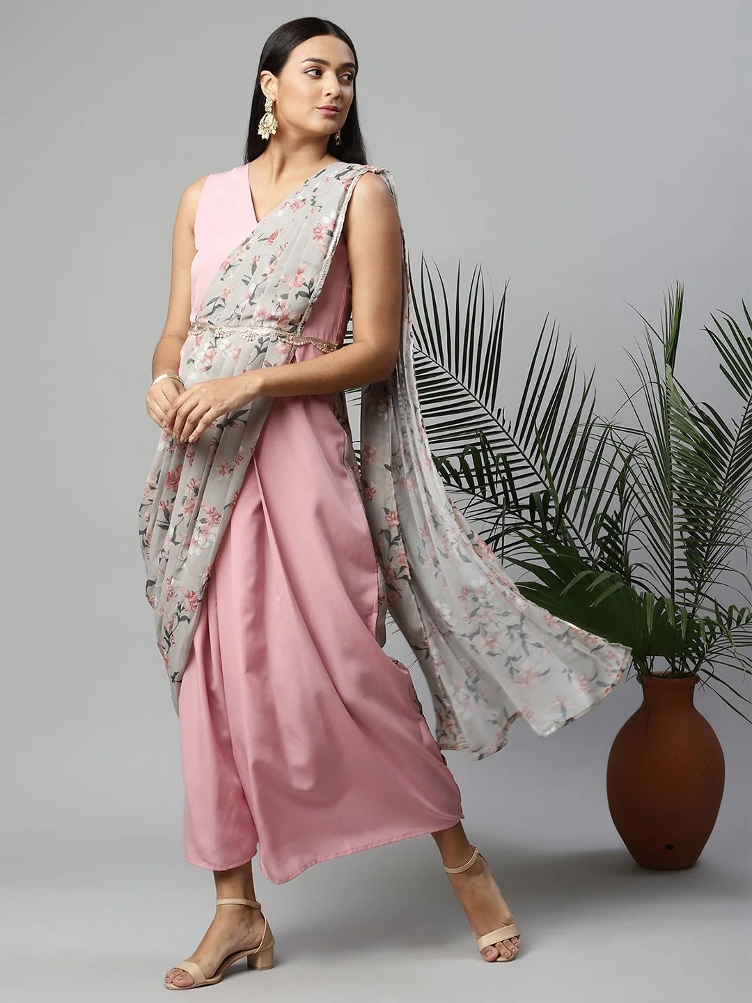 Baby Pink Saree Dress: Trendy Dresses & Indian Dresses for Women