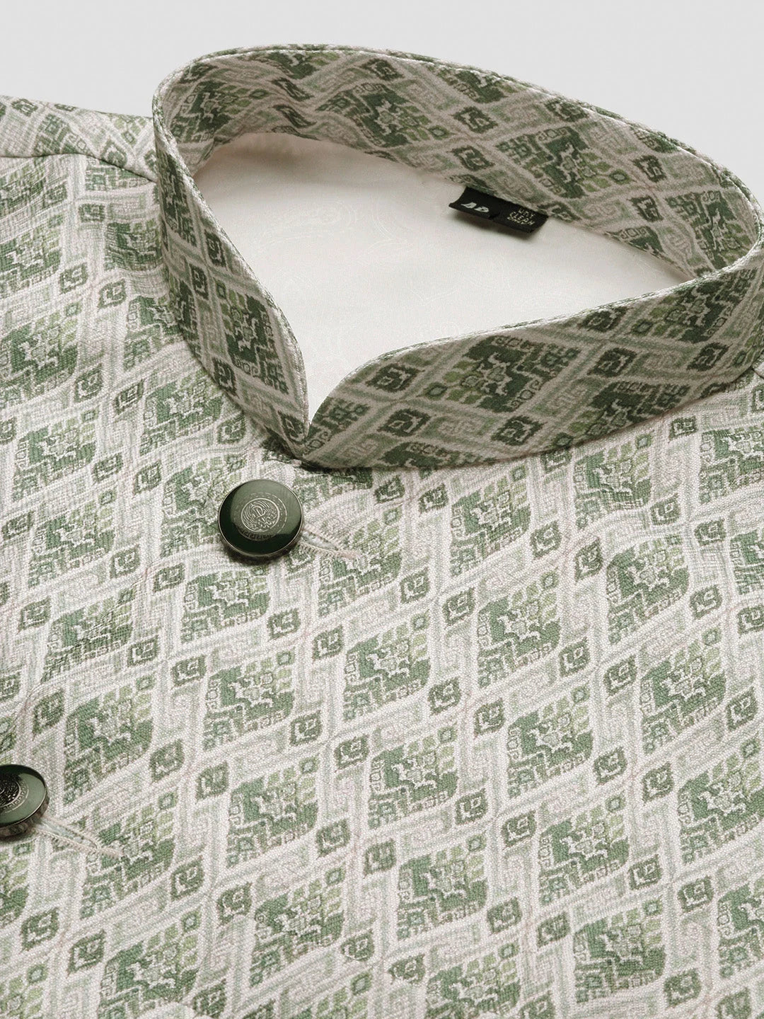 Green Slim Fit Nehru Jacket | Mens Kurta Pajama | Showoff