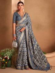 Women's Blend Mauve Woven Design Designer Saree With Blouse Piece-ADWTYA1008