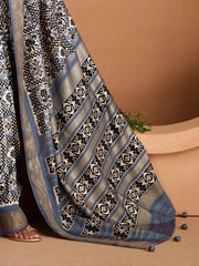 Women's Blend Mauve Woven Design Designer Saree With Blouse Piece-ADWTYA1008