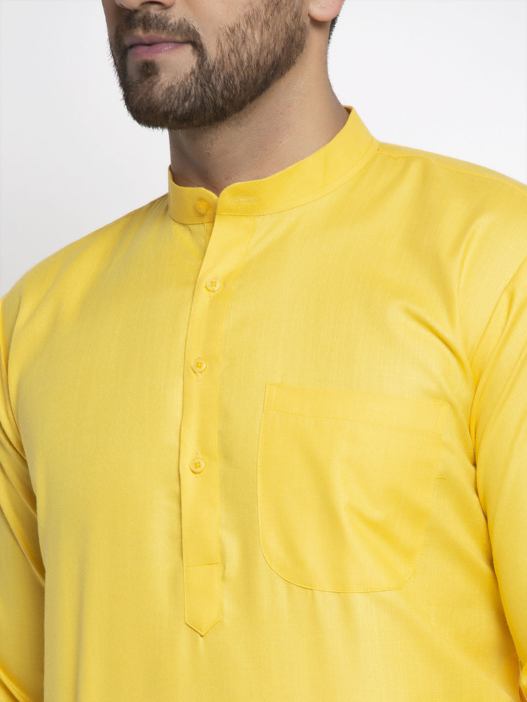 Lemon Cotton Kurta for Men - Stylish Indian Kurta