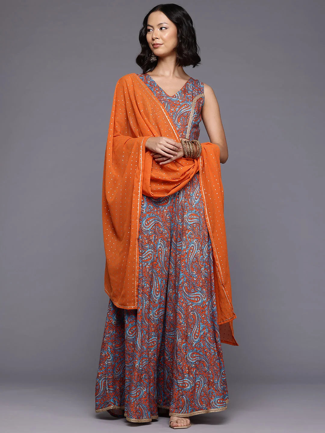 Printed Lehenga Choli with Dupatta - Women's Festive Lehenga