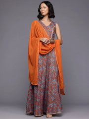 Printed Ready to Wear Lehenga & Blouse With Dupatta-AHBLDULH-COMBO-1016