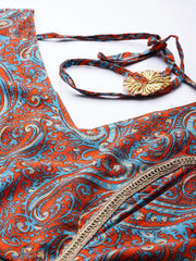 Printed Ready to Wear Lehenga & Blouse With Dupatta-AHBLDULH-COMBO-1016