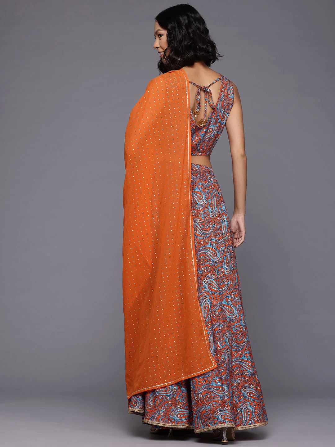 Printed Lehenga Choli with Dupatta - Women's Festive Lehenga