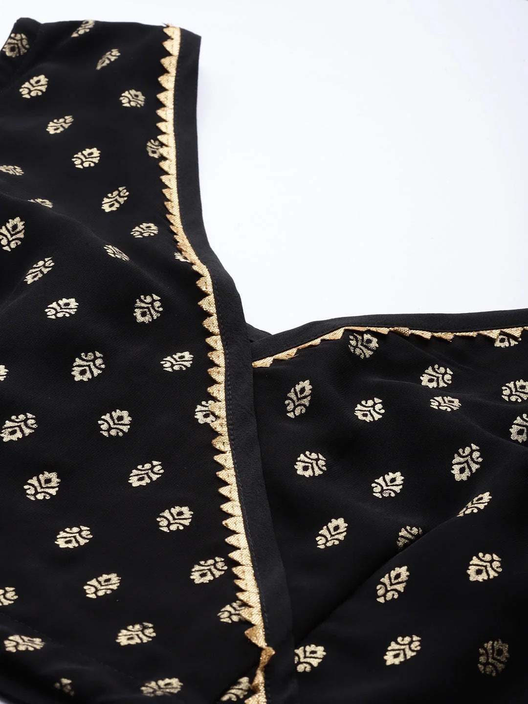 Foil Print Lehenga & Blouse - Traditional Indian Lehenga Choli