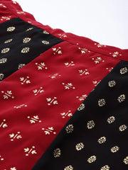 Printed Foil Print Ready to Wear Lehenga & Blouse With Dupatta-AHBLDULH-COMBO-1018