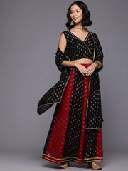 Printed Foil Print Ready to Wear Lehenga & Blouse With Dupatta-AHBLDULH-COMBO-1018