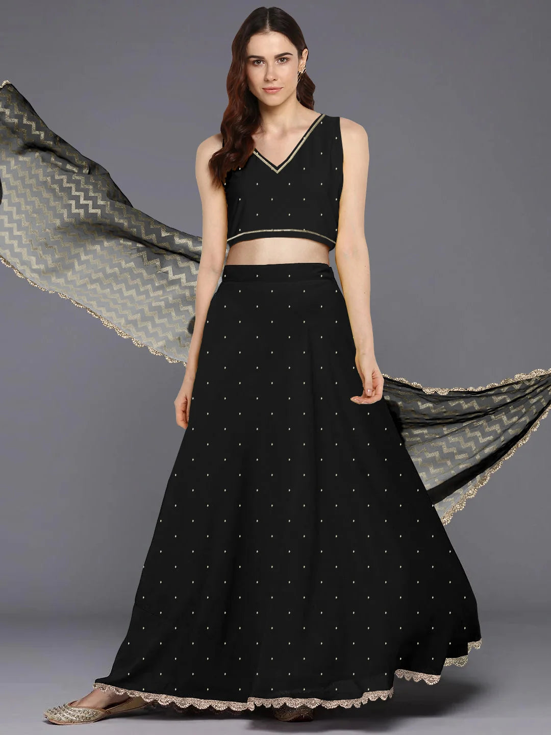 Printed Foil Print Lehenga - Party Wear Lehenga for Women