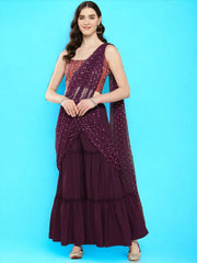 Women's Traditional Wear Co-ords-AHBLDUSH-COMBO-757-ICH