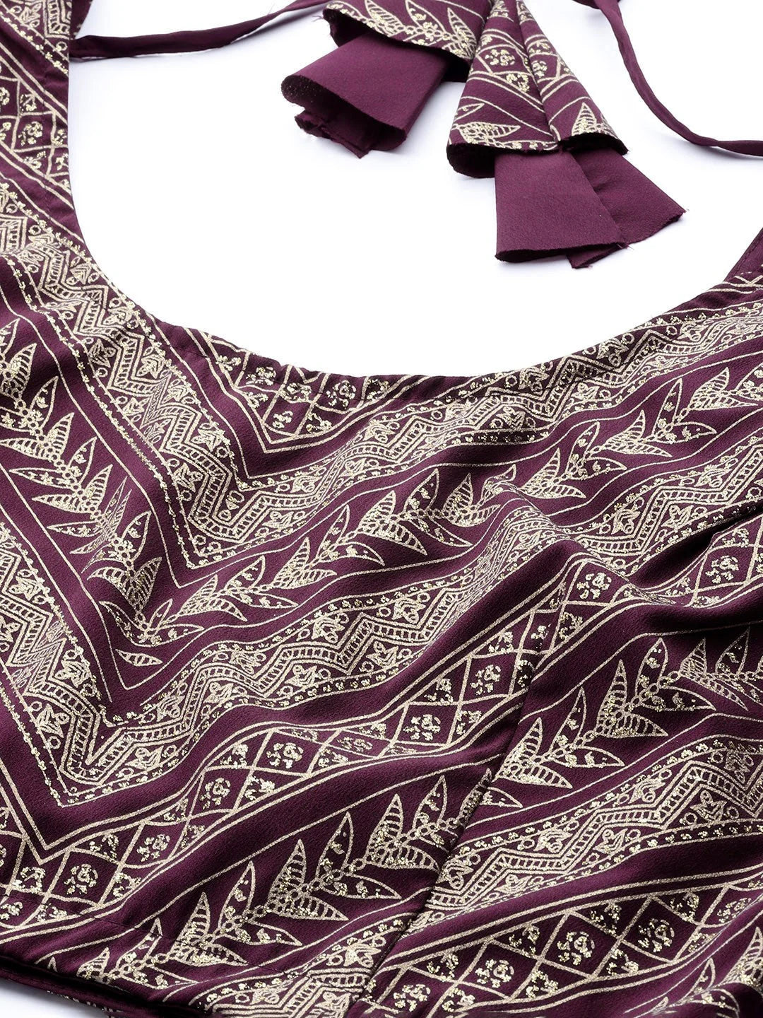 Purple & Gold Printed Designer Lehenga Choli | Women's Lehenga