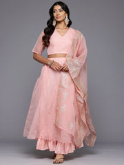 Printed Ready to Wear Lehenga & Blouse With Dupatta-AHBLDUSK-COMBO-925