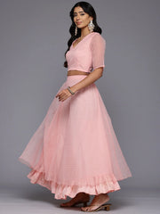 Printed Ready to Wear Lehenga & Blouse With Dupatta-AHBLDUSK-COMBO-925