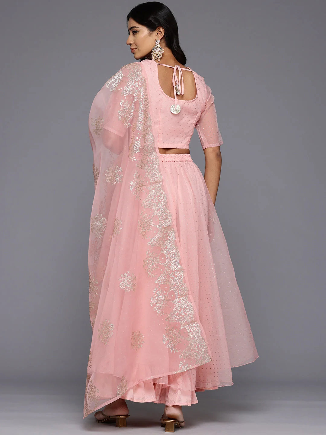 Printed Organza Lehenga Choli: Ready to Wear Women's Lehenga