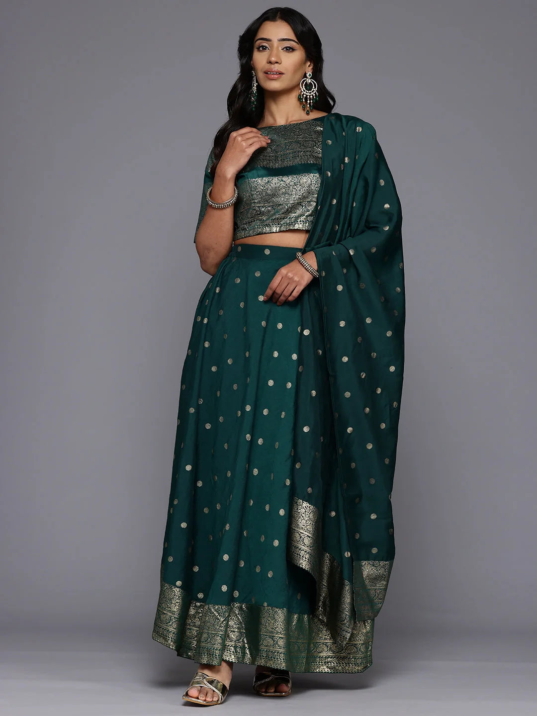 Printed Foil Print Women's Lehenga - Designer Lehenga Choli