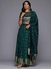 Printed Foil Print Ready to Wear Lehenga & Blouse With Dupatta-AHBLDUSK-COMBO-932