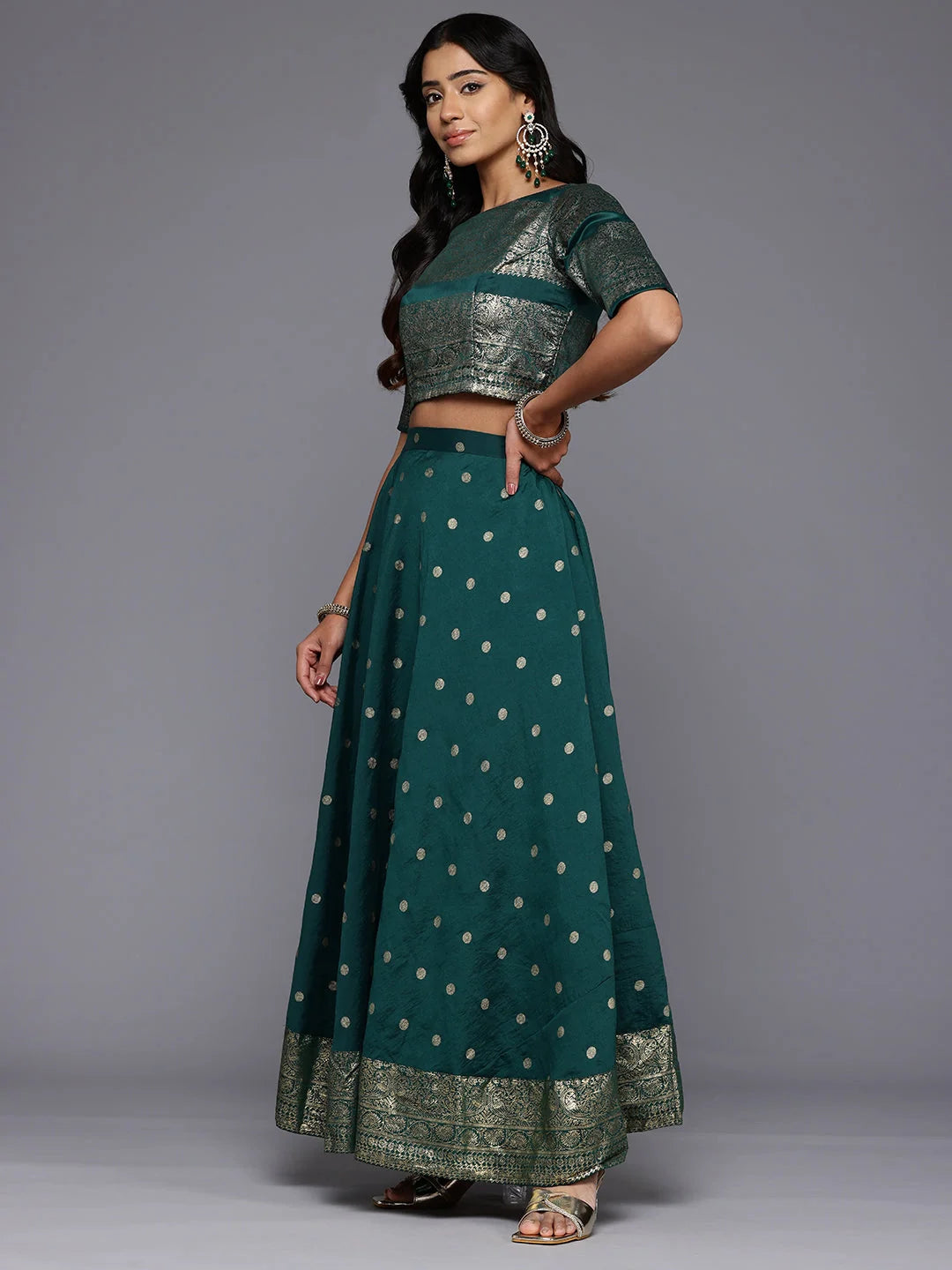 Printed Foil Print Women's Lehenga - Designer Lehenga Choli