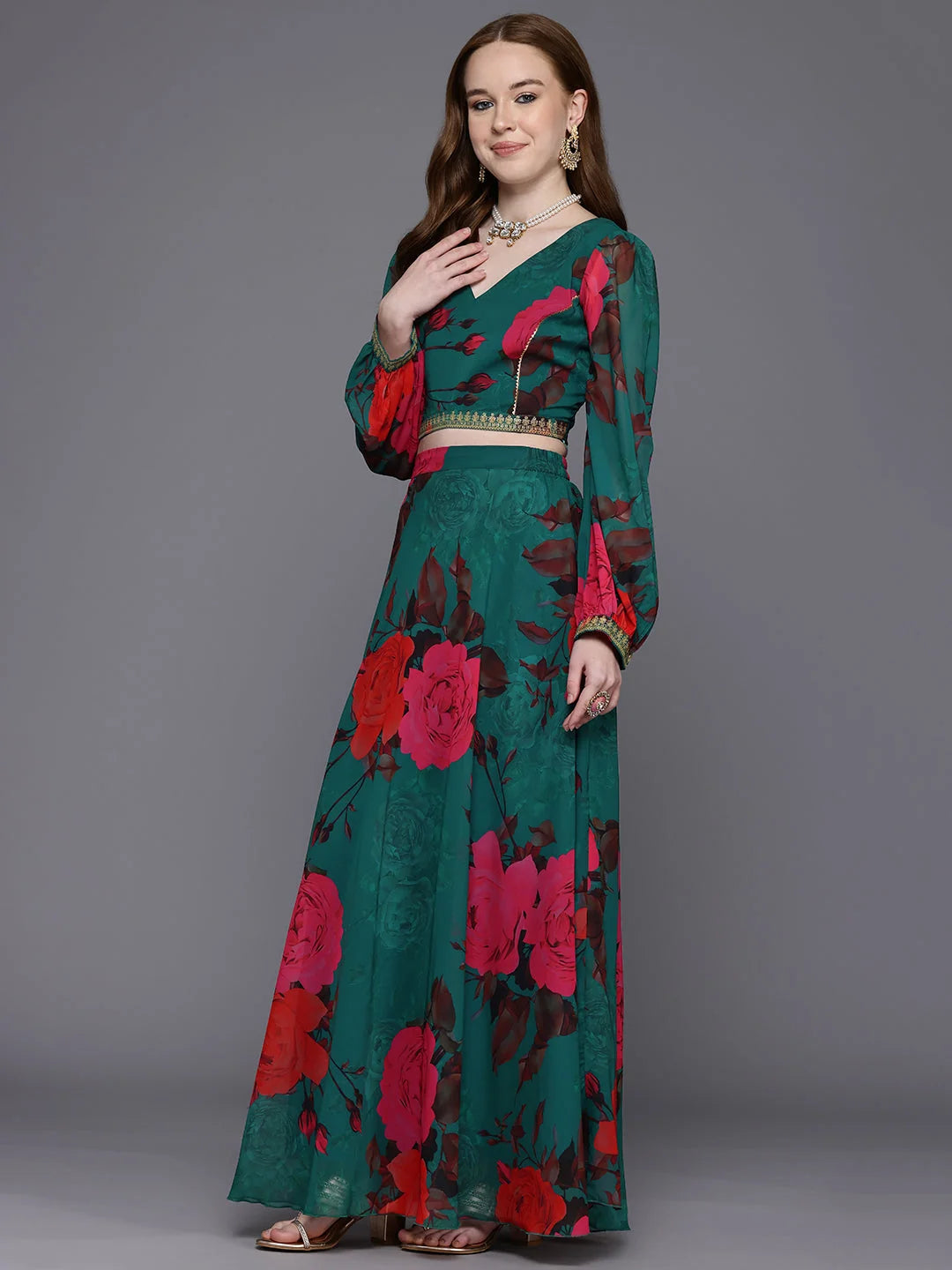 Printed Lehenga Choli with Dupatta - Party Wear Lehenga for Women