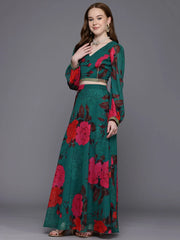 Printed Ready to Wear Lehenga & Blouse With Dupatta-AHBLLHDU-COMBO-1032