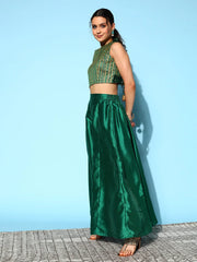 Green & Gold-Toned Printed Co-ords-AHBLPZ-COMBO-626-FF