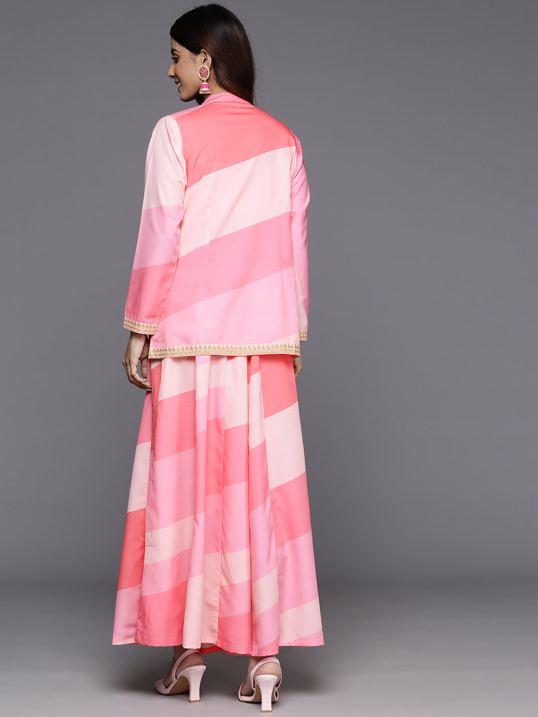 Geometric Print Co-Ord Sets Women with Shrug | Two Piece Sets