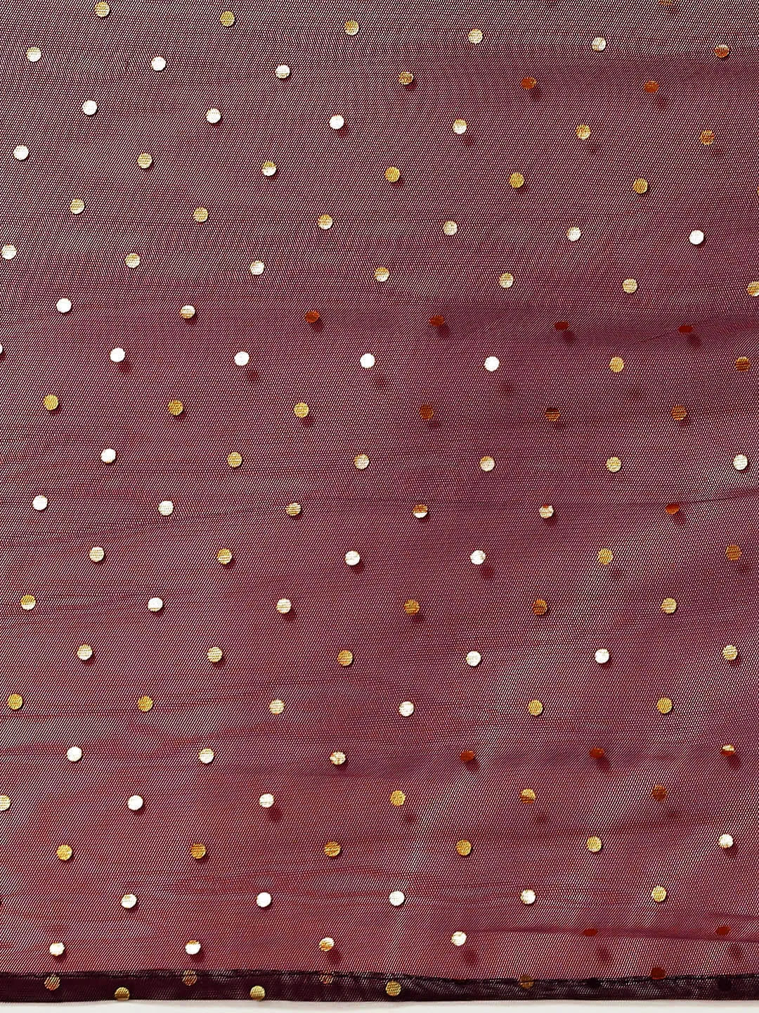 Draped Floral Co Ord Sets Women - Cream & Maroon 2 Piece Sets