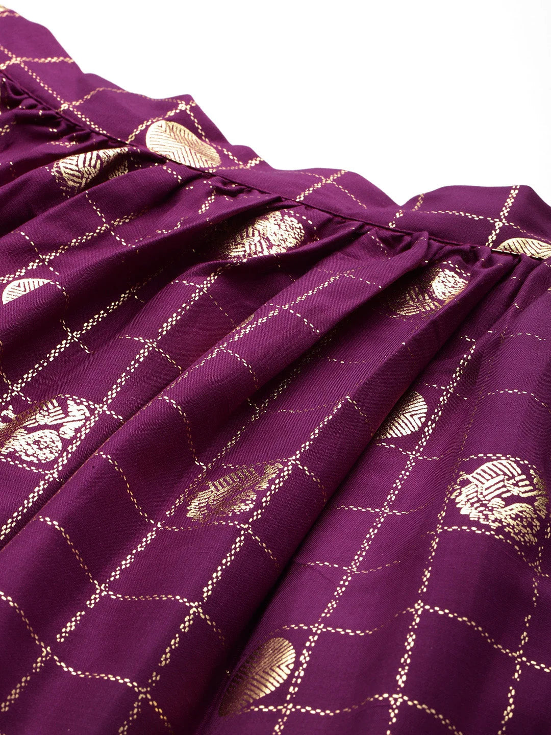 Foil Print Lehenga Choli with Dupatta: Women's Wedding Lehenga