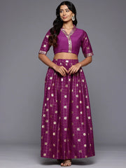 Printed Foil Print Ready to Wear Lehenga & Blouse With Dupatta-AHBLSK-COMBO-981