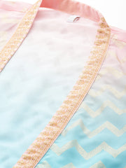 Floral Print Top with Skirt & Shrug-AHBLSKCE-COMBO-890