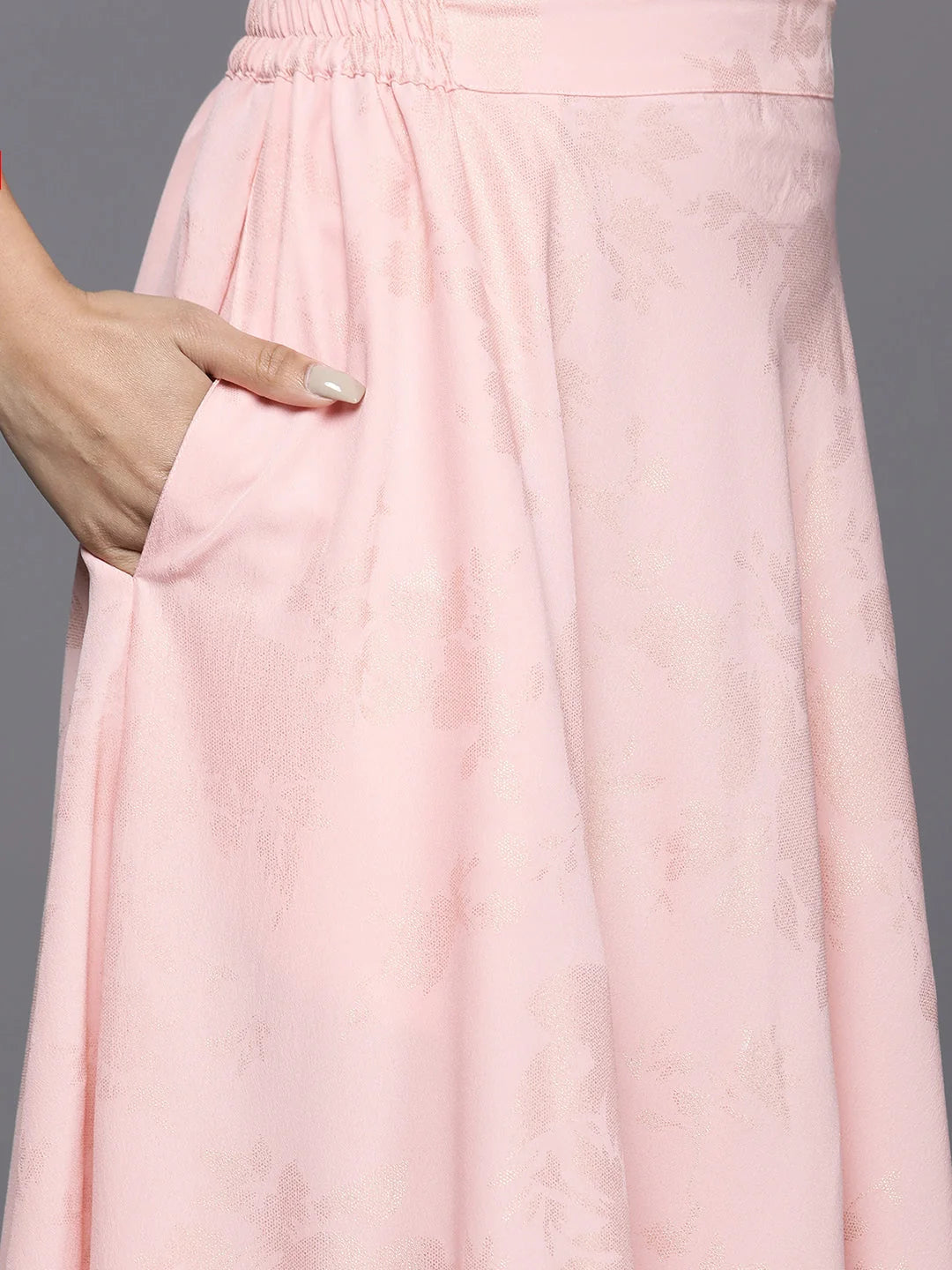 Floral Skirt & Shrug Set | Women's Lehenga Style | Polyester