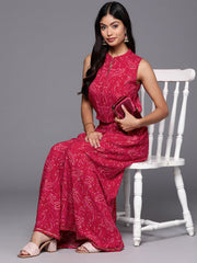 Women Printed Top with Palazzos-AHCTPZ-COMBO-854