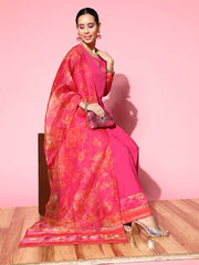Ethnic Motifs Crepe Ethnic Maxi Dress-AHDRDU-COMBO-443-FF