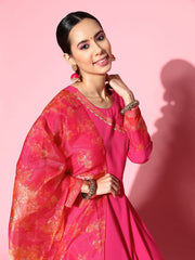 Ethnic Motifs Crepe Ethnic Maxi Dress-AHDRDU-COMBO-443-FF