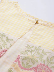 Women Checked Maxi Ethnic Dress-AHDRJK-COMBO-597-ICH