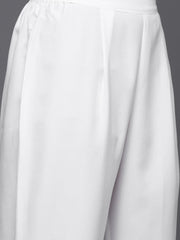 Women Sea Green Floral Printed Empire Gotta Patti Kurta with Trousers-AHDRPN-COMBO-621