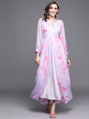 Women Abstract Printed Gown Ethnic Dress-AHEDCFDP-133