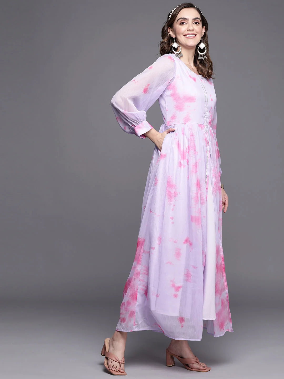 Abstract Print Gown | Women's Indian Dresses Online